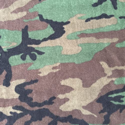 Blue Camouflage Fleece Fabric
